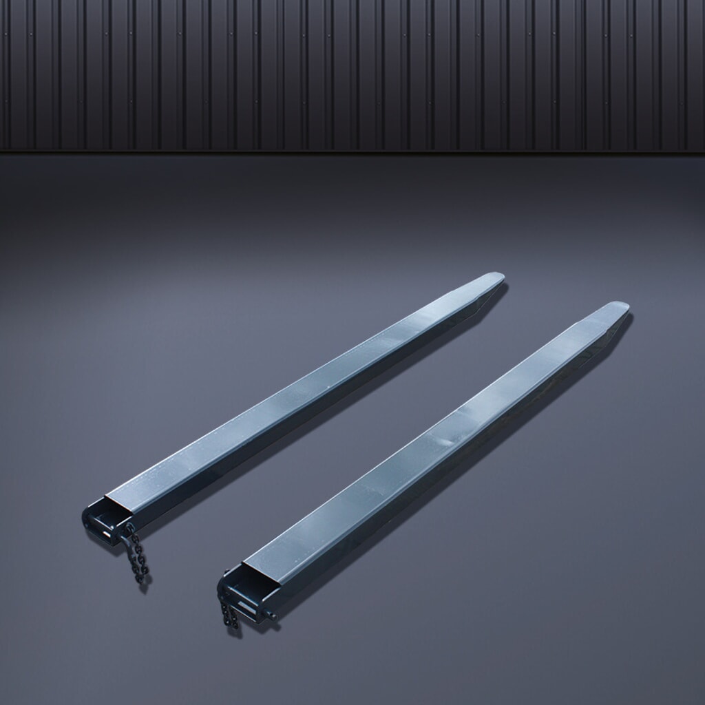 Produktabbildung: Eichinger® Gabelverlängerung geschl. 1600x80x40, Spitze im Curved Design, Sicherung unverlierbar, anthrazitgrau