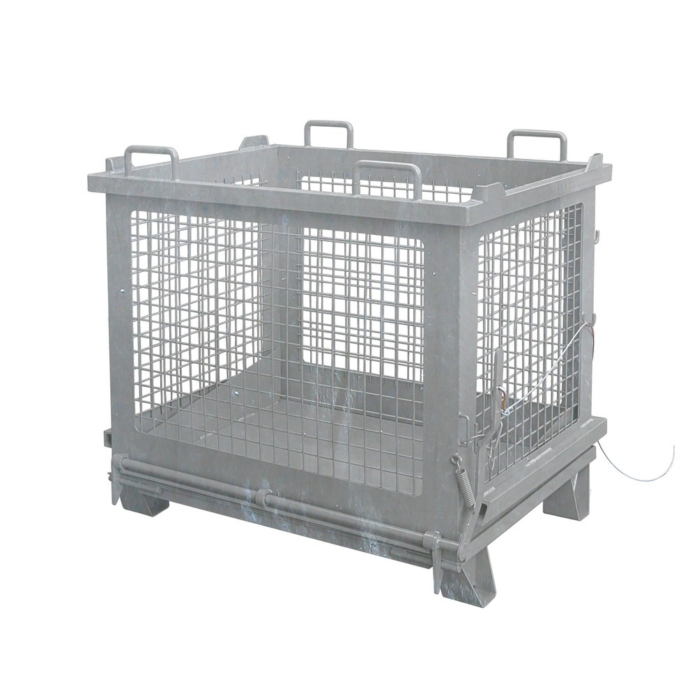 Produktabbildung Nr. 1: Eichinger® Gitterbehälter mit entriegelbarer Bodenklappe, 500 kg, 1000 Liter, feuerverzinkt