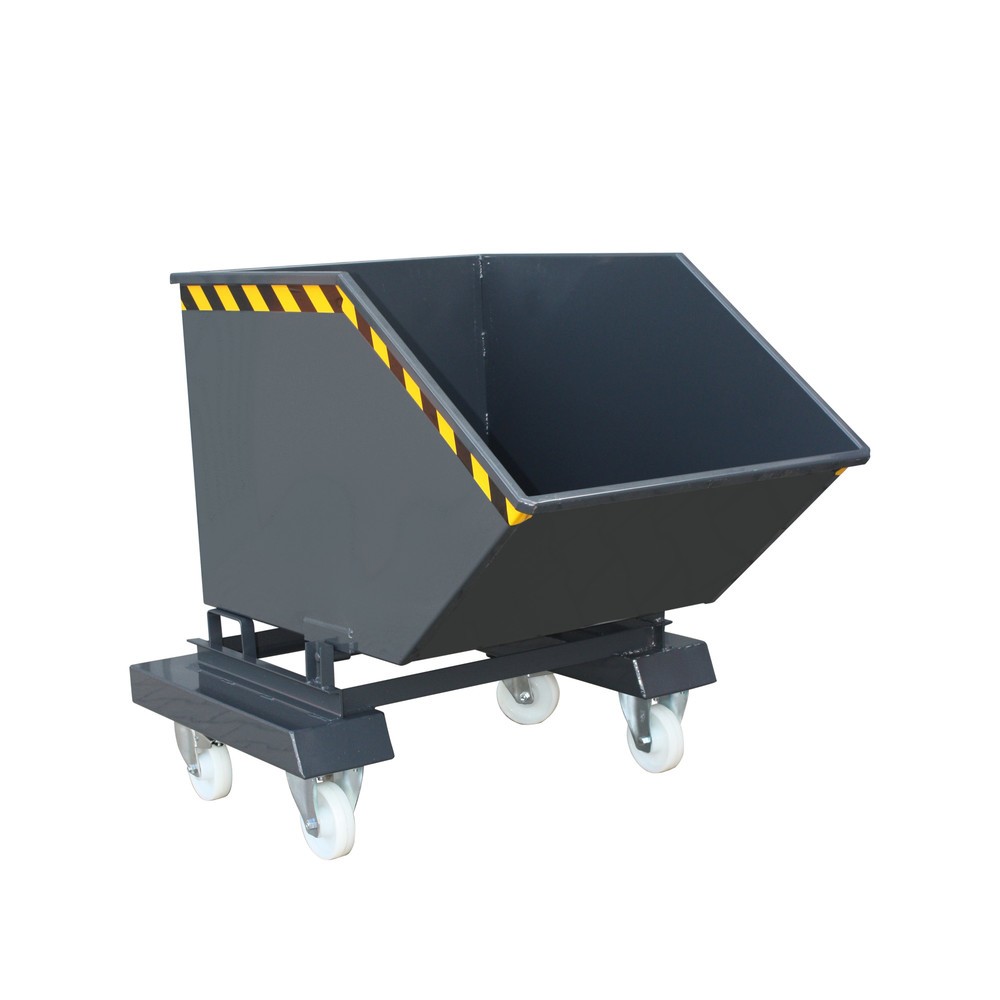 Produktabbildung: Eichinger® Kastenwagen mit Rollen und Einfahrtaschen, 300 kg, 800 Liter, anthrazitgrau