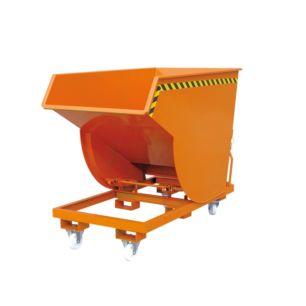Produktabbildung: Eichinger® Kippbehälter in hoher Bauhöhe, 2500 kg, 500 Liter, reinorange