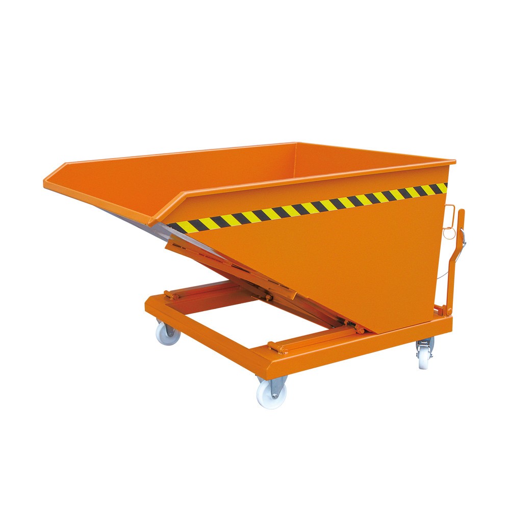 Produktabbildung Nr. 1: Eichinger® Kippbehälter in niedriger Bauhöhe, 1000 kg, 750 Liter, reinorange