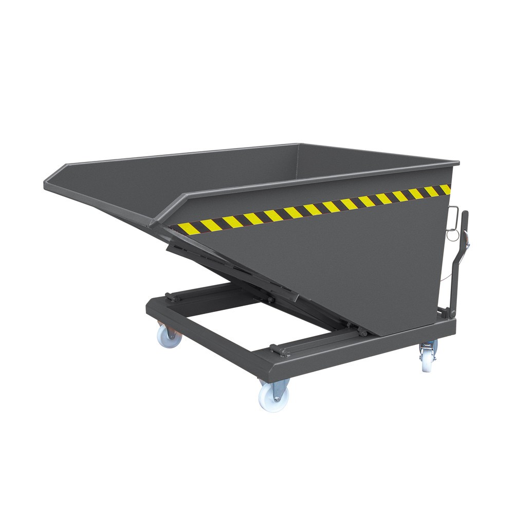 Produktabbildung Nr. 1: Eichinger® Kippbehälter in niedriger Bauhöhe, 1000 kg, 1000 Liter, anthrazitgrau