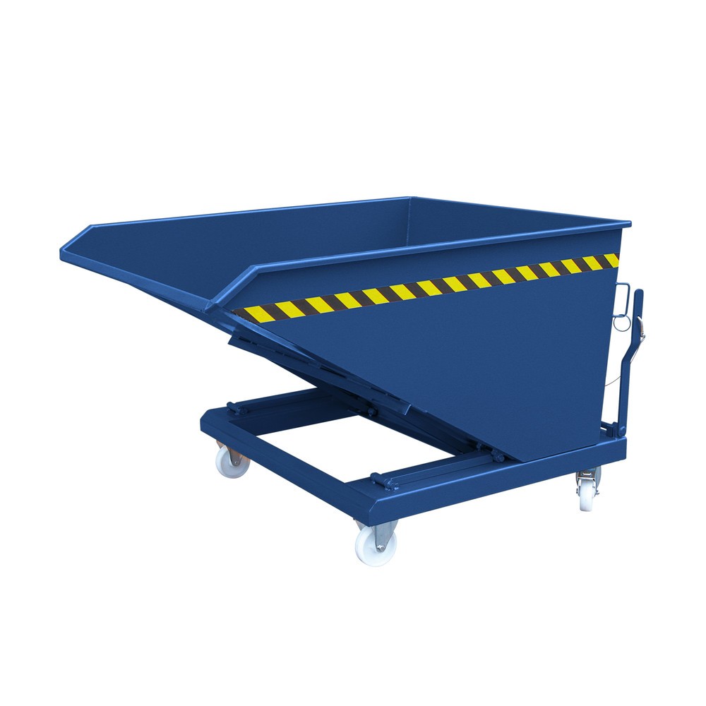 Produktabbildung Nr. 1: Eichinger® Kippbehälter in niedriger Bauhöhe, 1000 kg, 1000 Liter, enzianblau