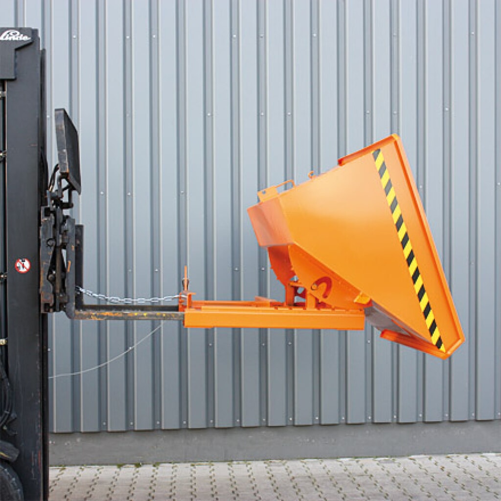 Produktabbildung Nr. 3: Eichinger® Kippbehälter mit Abrollmechanik, lackiert, reinorange, 1.250 l