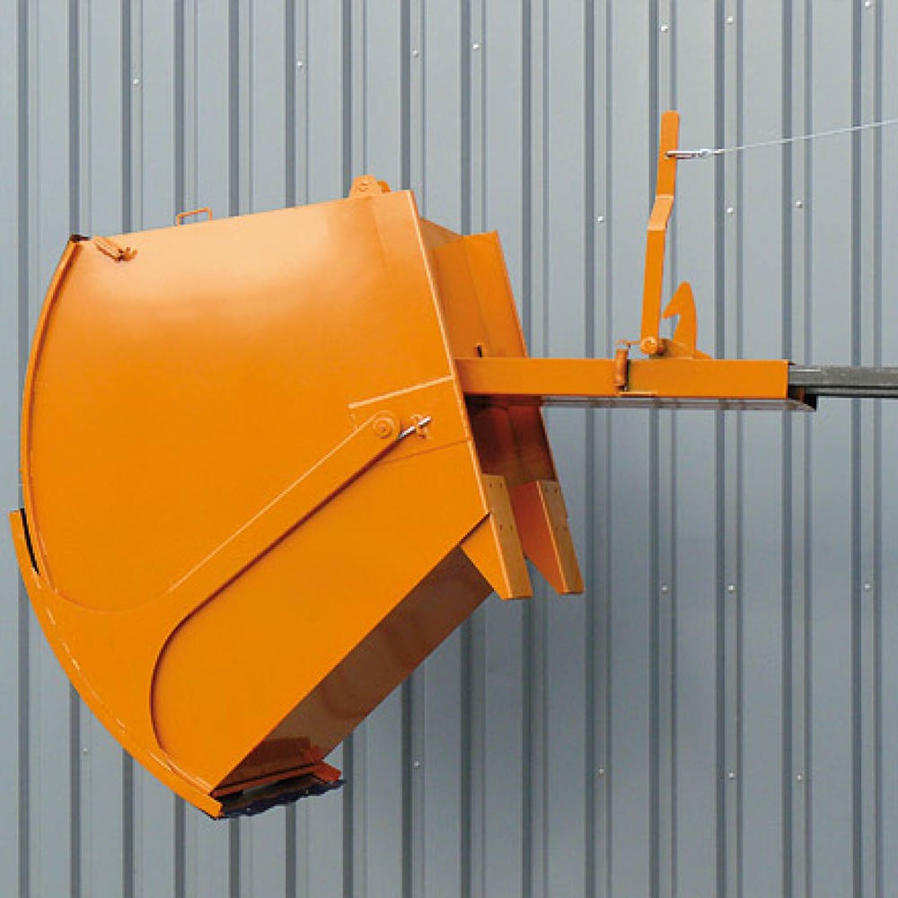 Produktabbildung Nr. 4: Eichinger® Kippbehälter mit Runddeckel, 1000 kg, 1000 Liter, anthrazitgrau