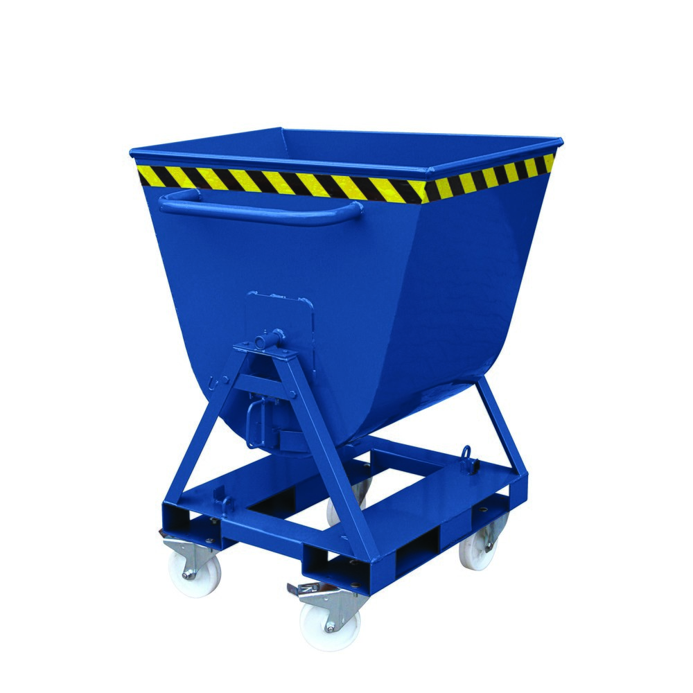 Produktabbildung Nr. 1: Eichinger® Kippmulde 2-seitig kippbar, von 4 Seiten anfahrbar, 500 kg, 300 Liter enzianblau