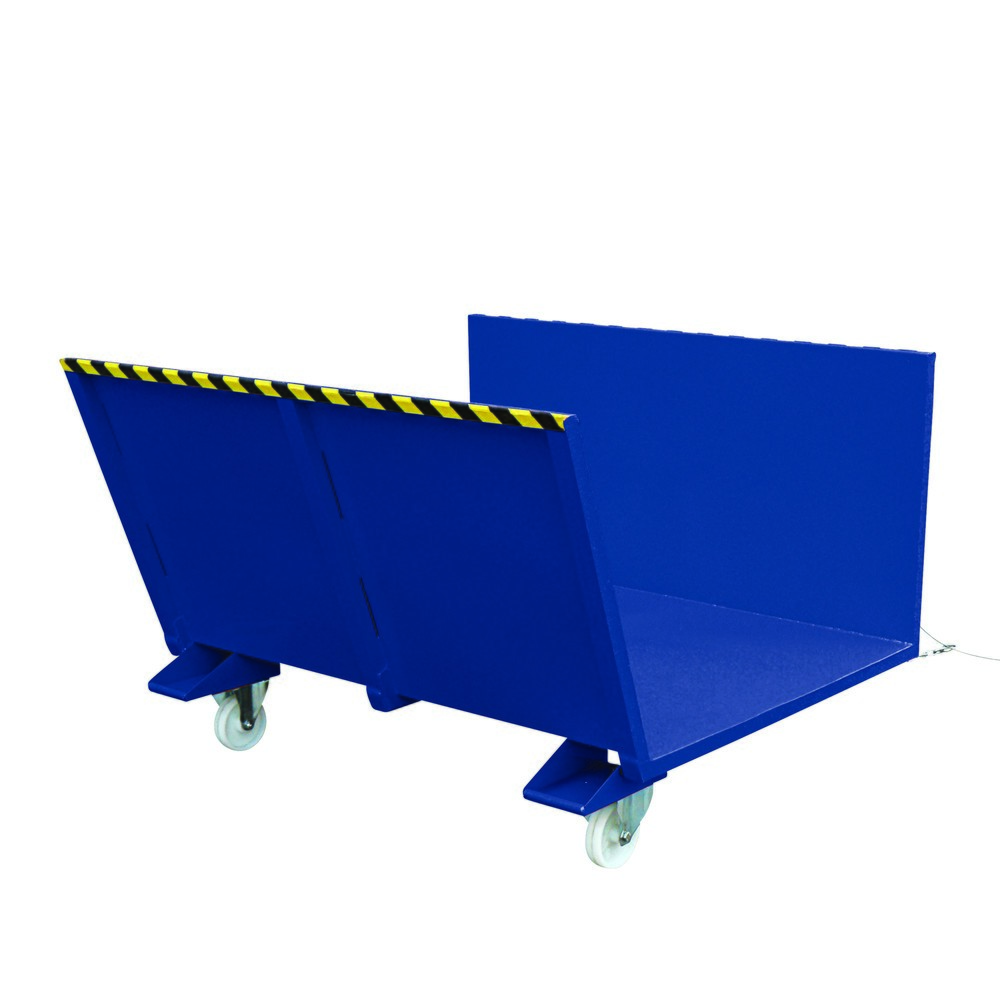 Produktabbildung Nr. 1: Eichinger® Langholz-Sammelplattform mit Seitenrampen, 500 kg enzianblau