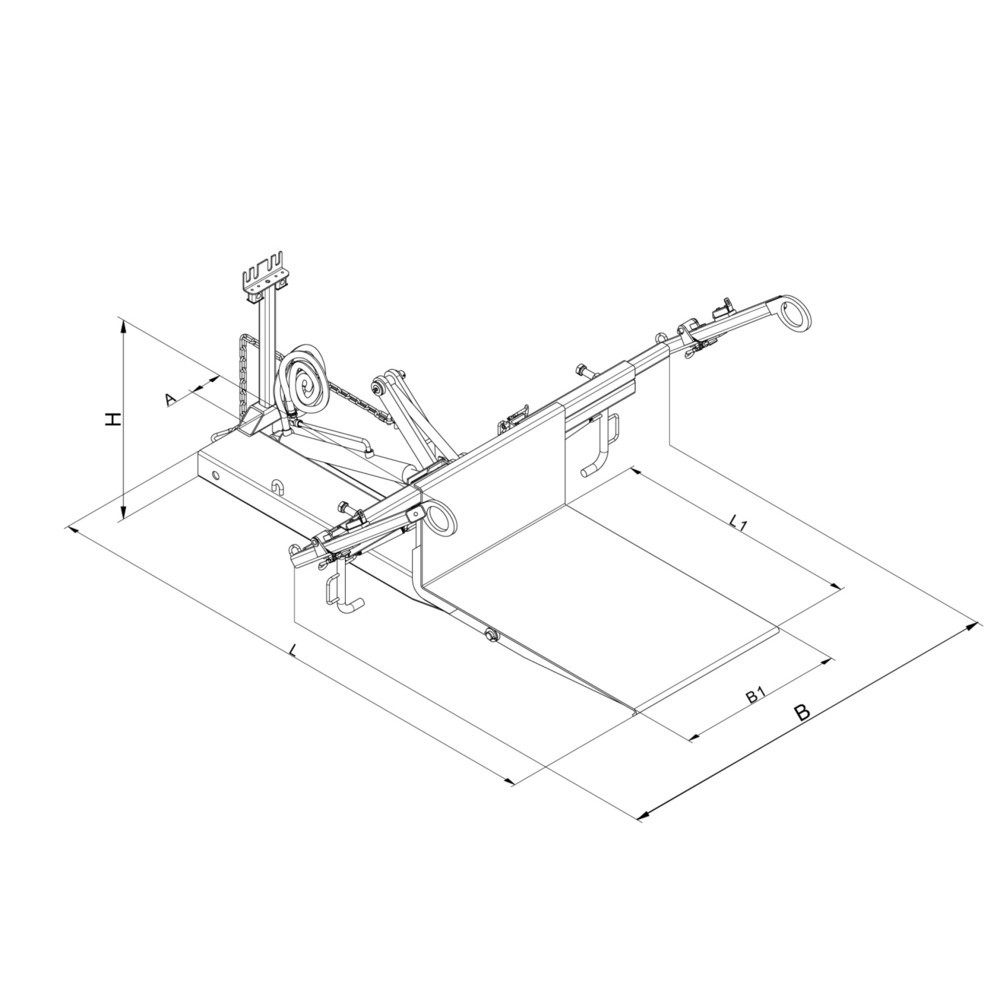 Produktabbildung Nr. 3: Eichinger® Mülltonnenkipper für Müllgroßbehälter (MGB), 600 kg, enzianblau