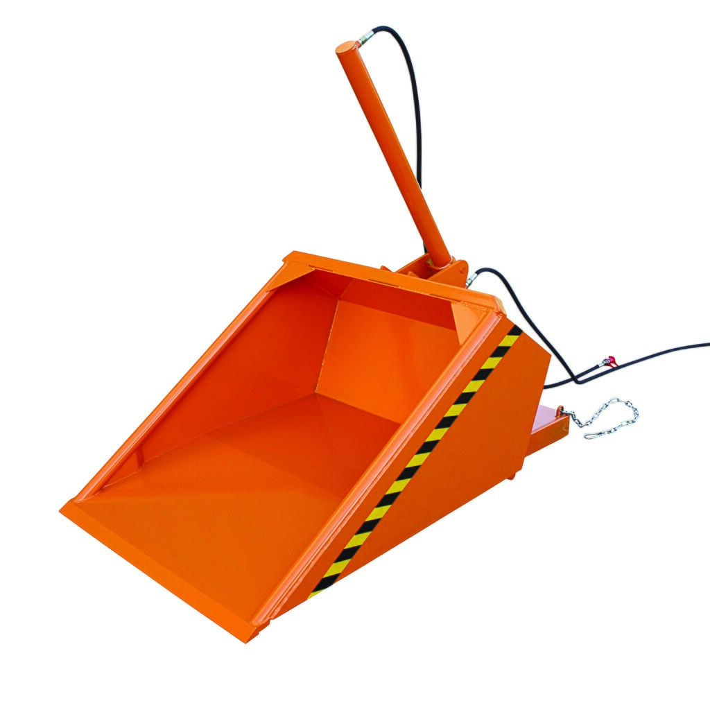 Produktabbildung: Eichinger® Schaufel mit hydraulischer Kippvorrichtung, 1000 kg, 500 Liter, reinorange