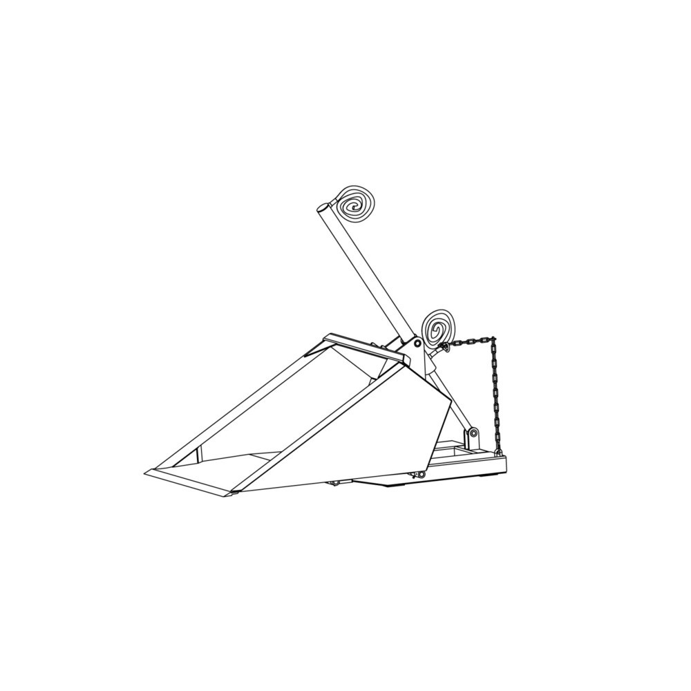 Produktabbildung Nr. 3: Eichinger® Schaufel mit hydraulischer Kippvorrichtung, 1000 kg, 500 Liter, anthrazitgrau
