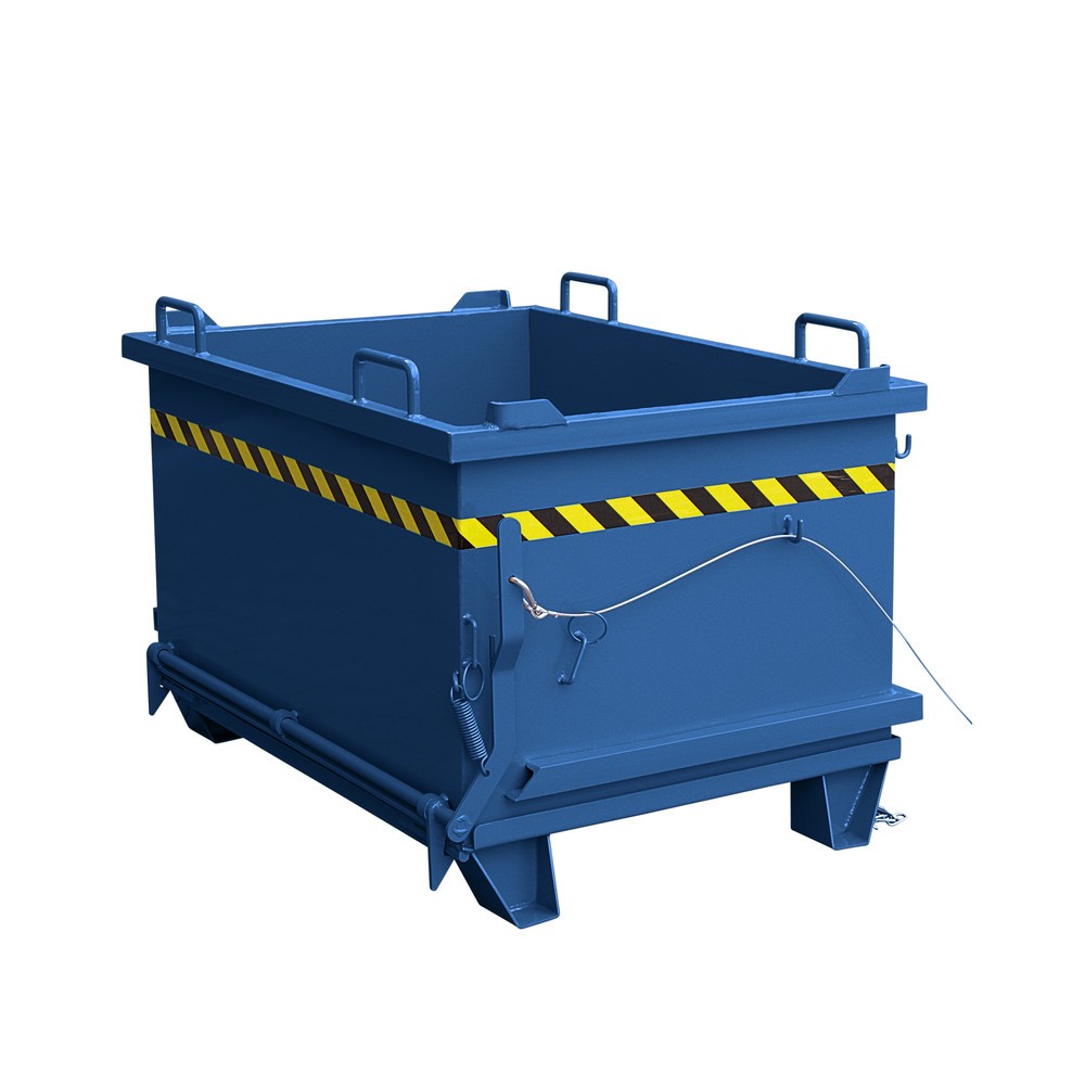 Produktabbildung: Eichinger® Schuttbehälter mit Klappboden, 1000 kg, 500 Liter enzianblau