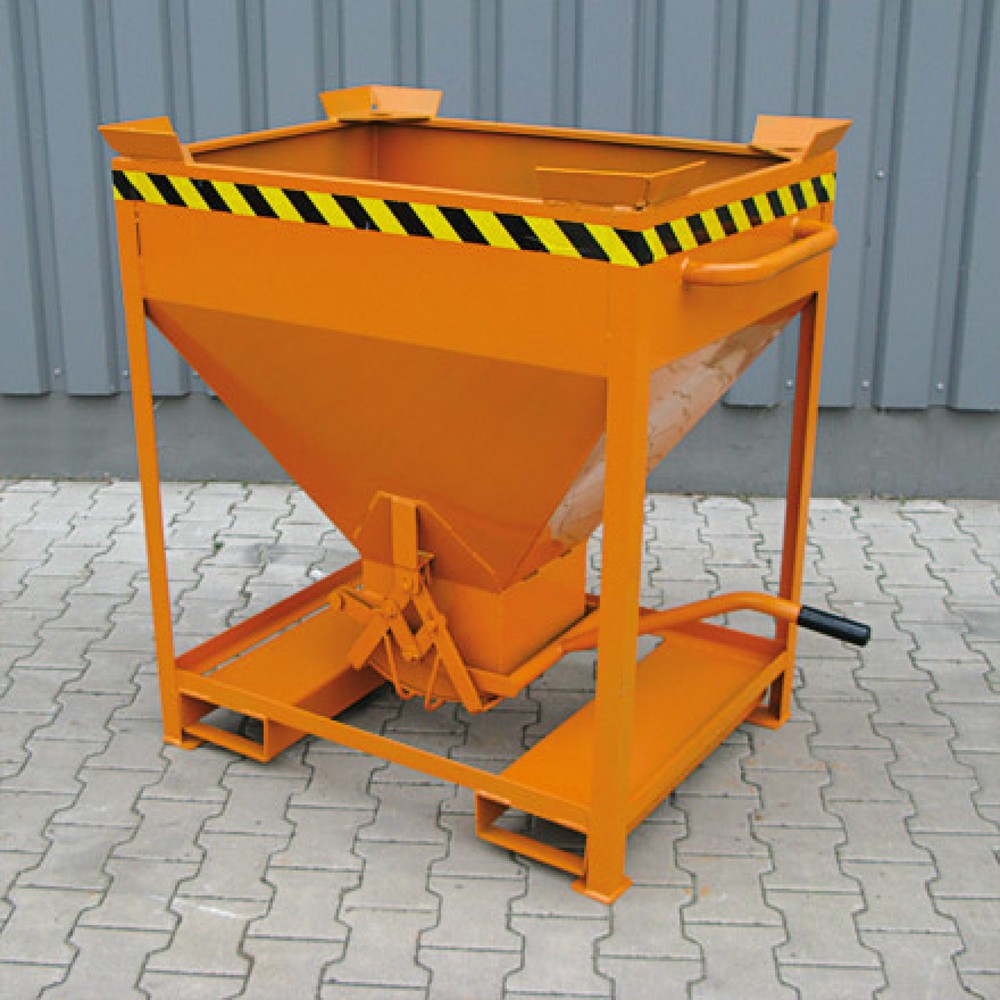 Produktabbildung Nr. 2: Eichinger® Silobehälter Einfahrtaschen und Kranösen, mittigem, per Hebel bedienbarem Auslauf, 300 LIter anthrazitgrau