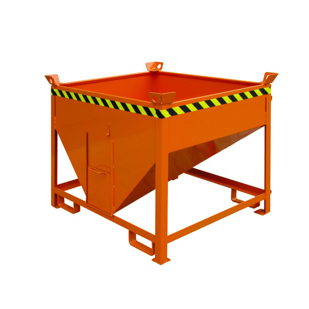 Produktabbildung: Eichinger® Silobehälter mit Auslaufschieber, 300 Liter reinorange