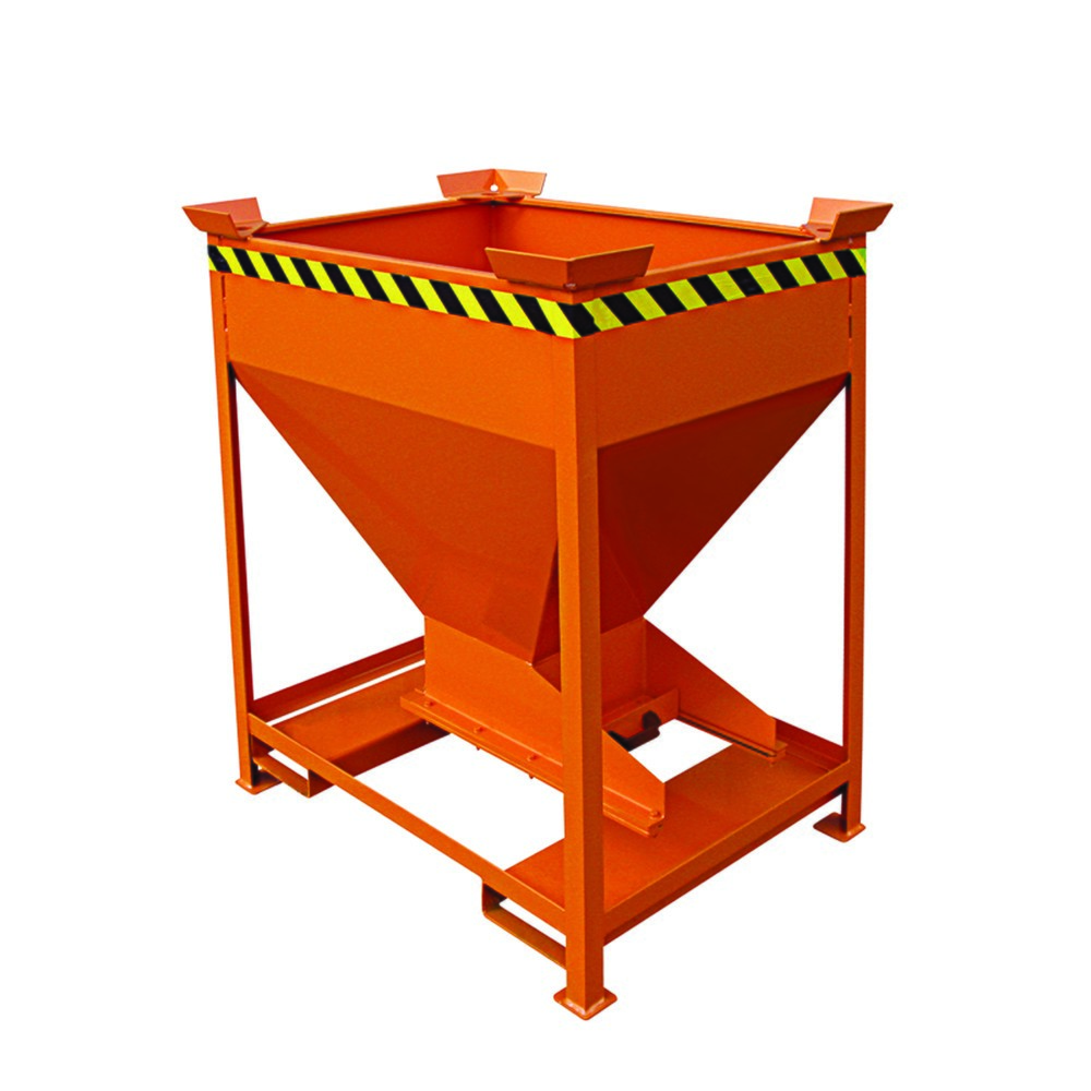 Produktabbildung Nr. 1: Eichinger® Silobehälter mit Dosier-Schiebeklappe am Auslauftrichter, 600 Liter reinorange