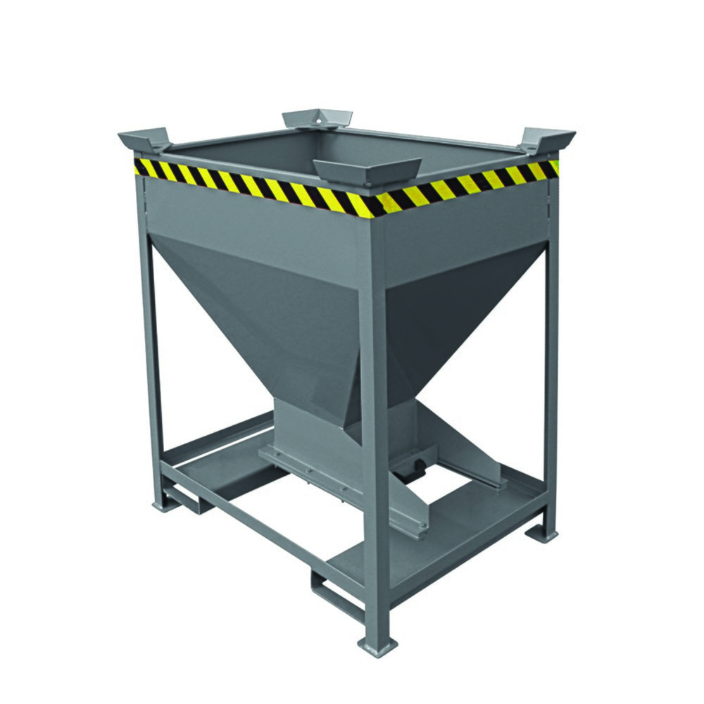 Produktabbildung: Eichinger® Silobehälter mit Dosier-Schiebeklappe am Auslauftrichter, 600 Liter anthrazitgrau
