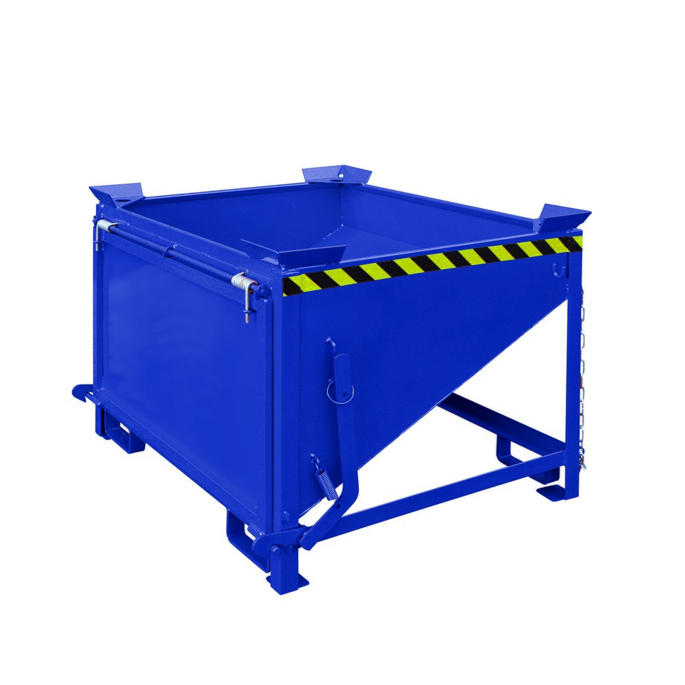 Produktabbildung: Eichinger® Silobehälter mit großflächiger Schüttklappe, 300 Liter enzianblau