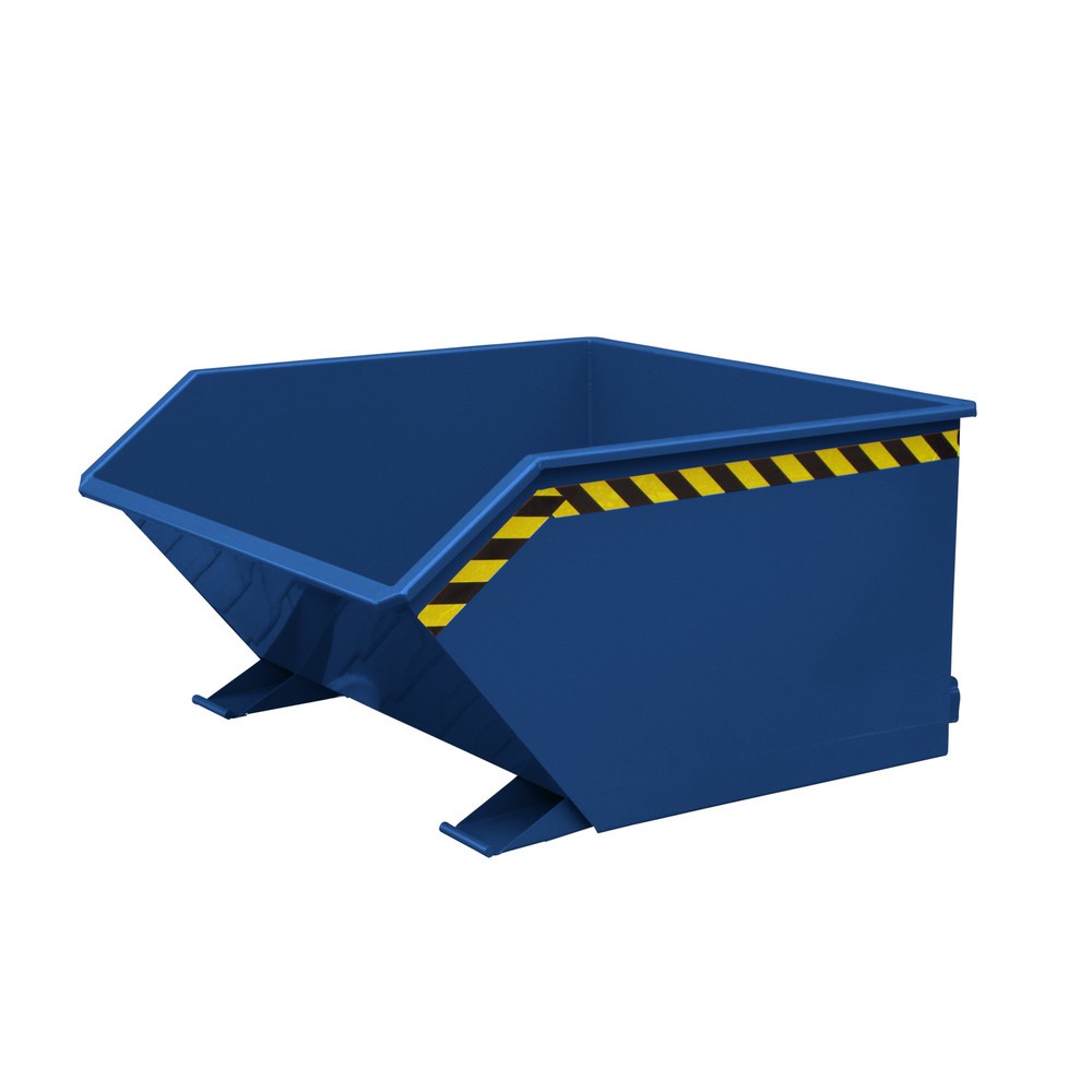 Produktabbildung: Eichinger® Späne-Kippbehälter mit Siebeinsatz und Ablasshahn, 1000 kg, 500 Liter, enzianblau