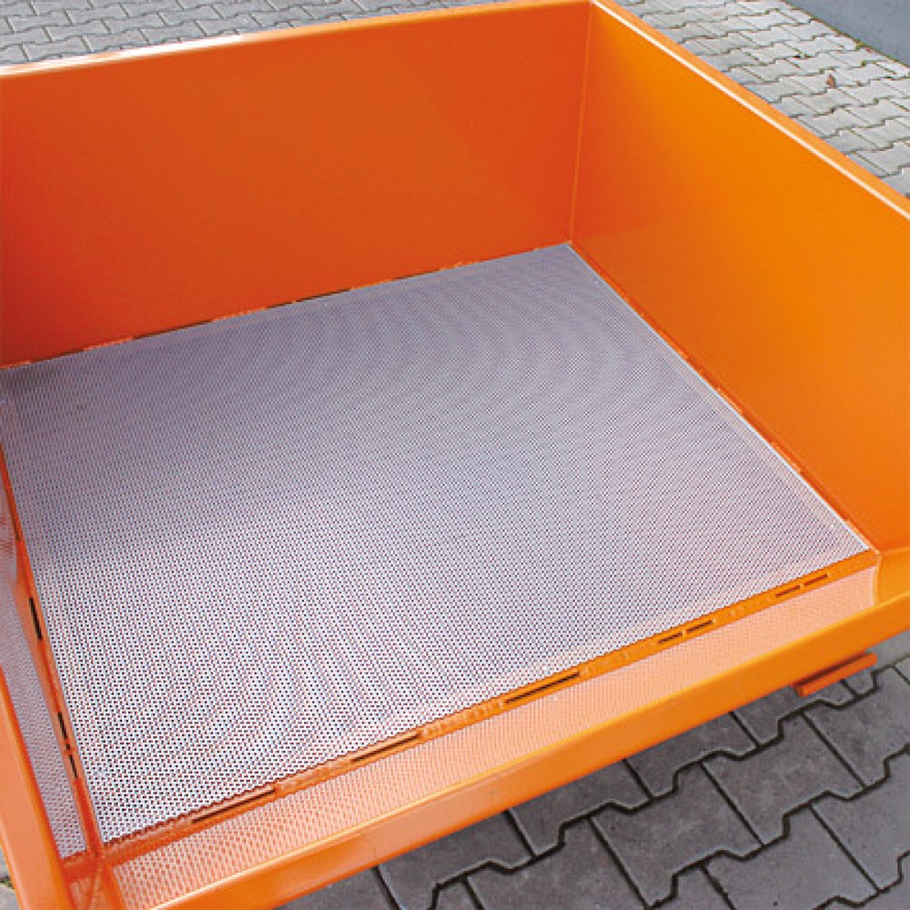 Produktabbildung Nr. 4: Eichinger® Spänebehälter mit Lochblech-Boden und Ablasshahn, 1000 kg, 300 Liter, anthrazitgrau