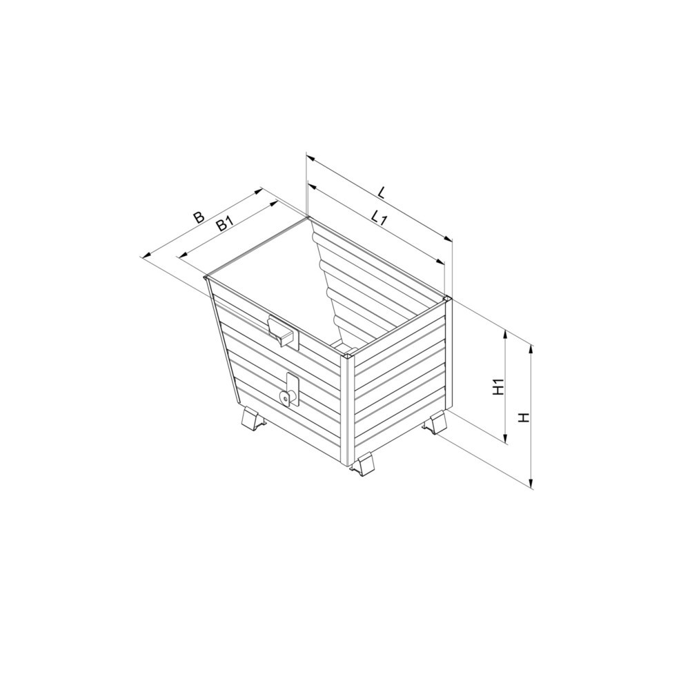 Produktabbildung Nr. 3: Eichinger® Stapelkipper, 500 kg, 300 Liter, feuerverzinkt