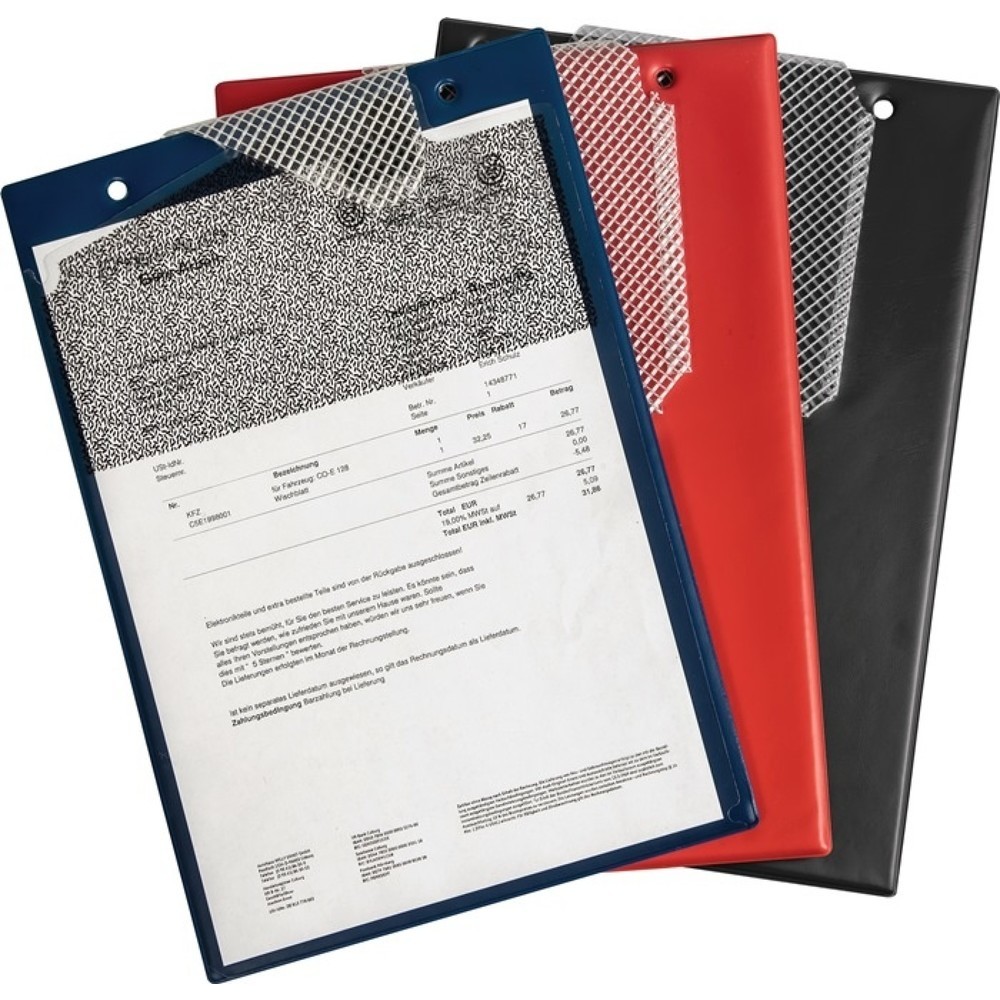 Produktabbildung Nr. 2: EICHNER Auftragstasche, DIN A4, m.Klettverschluss, Kordel u. 2 Fächer, VE = 10 Stück, blau