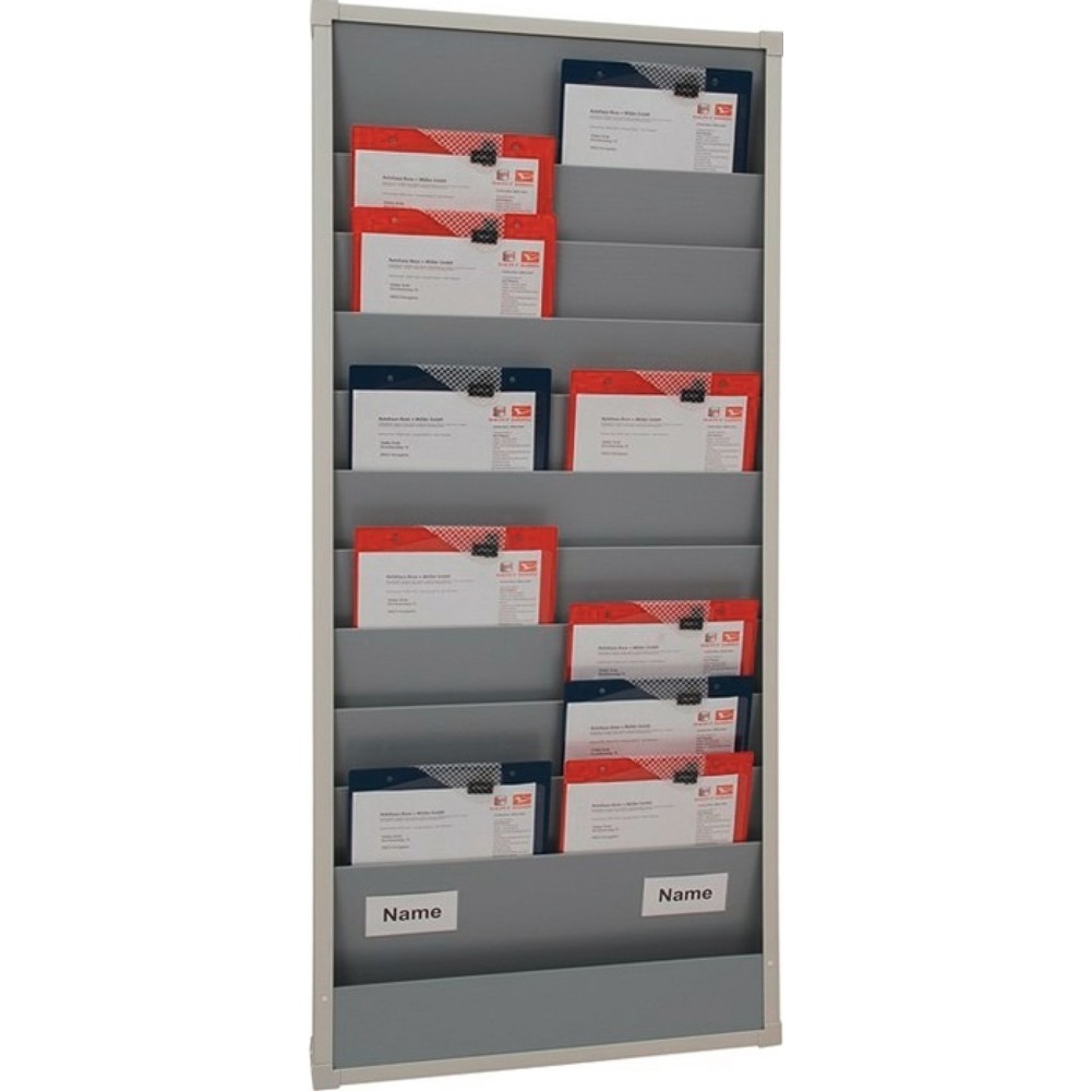 EICHNER Werkstattplaner, grau, H1282xB554xT76 mm, 2-reihig Produktabbildung: EICHNER Werkstattplaner, grau, H1282xB554xT76 mm, 2-reihig