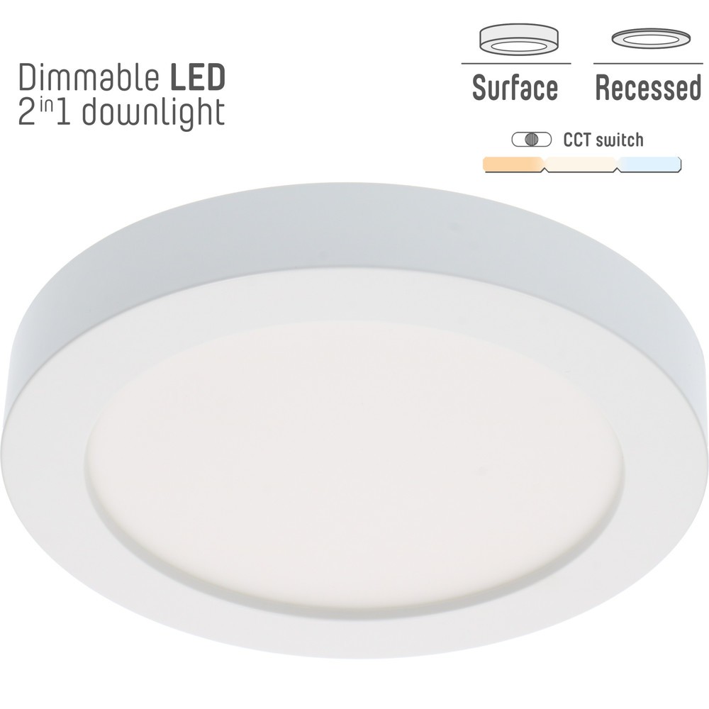 Produktabbildung: Einbaustrahler - 15W 1500lm CCT Ø200mm - dimmbar - weiß