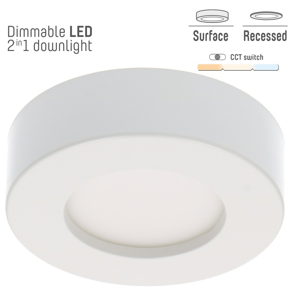 Produktabbildung: Einbaustrahler - 6W 500lm CCT Ø100mm - dimmbar - opal