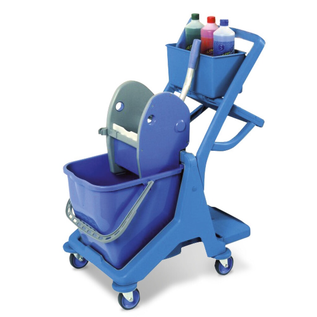 Einfachfahreimer Harema® Profi, Eimer à 25 Liter, mit Kunststoffablage Produktabbildung: Einfachfahreimer Harema® Profi, Eimer à 25 Liter, mit Kunststoffablage