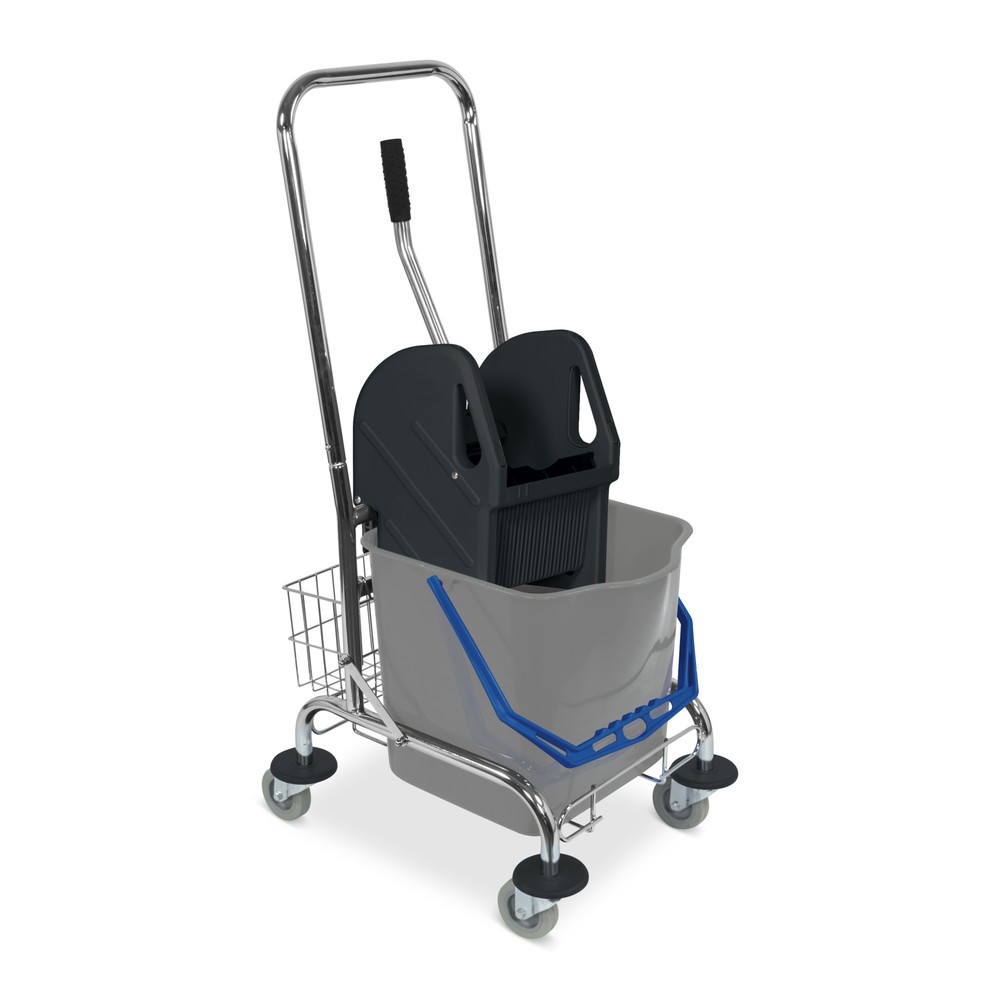 Produktabbildung: Einfachfahreimer Sprintus, Chrom, Eimer à 27 Liter