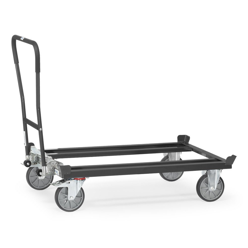 Produktabbildung Nr. 5: Einklink-Rohrschiebebügel für fetra® Fahrgestelle mit Fangecken, anthrazitgrau