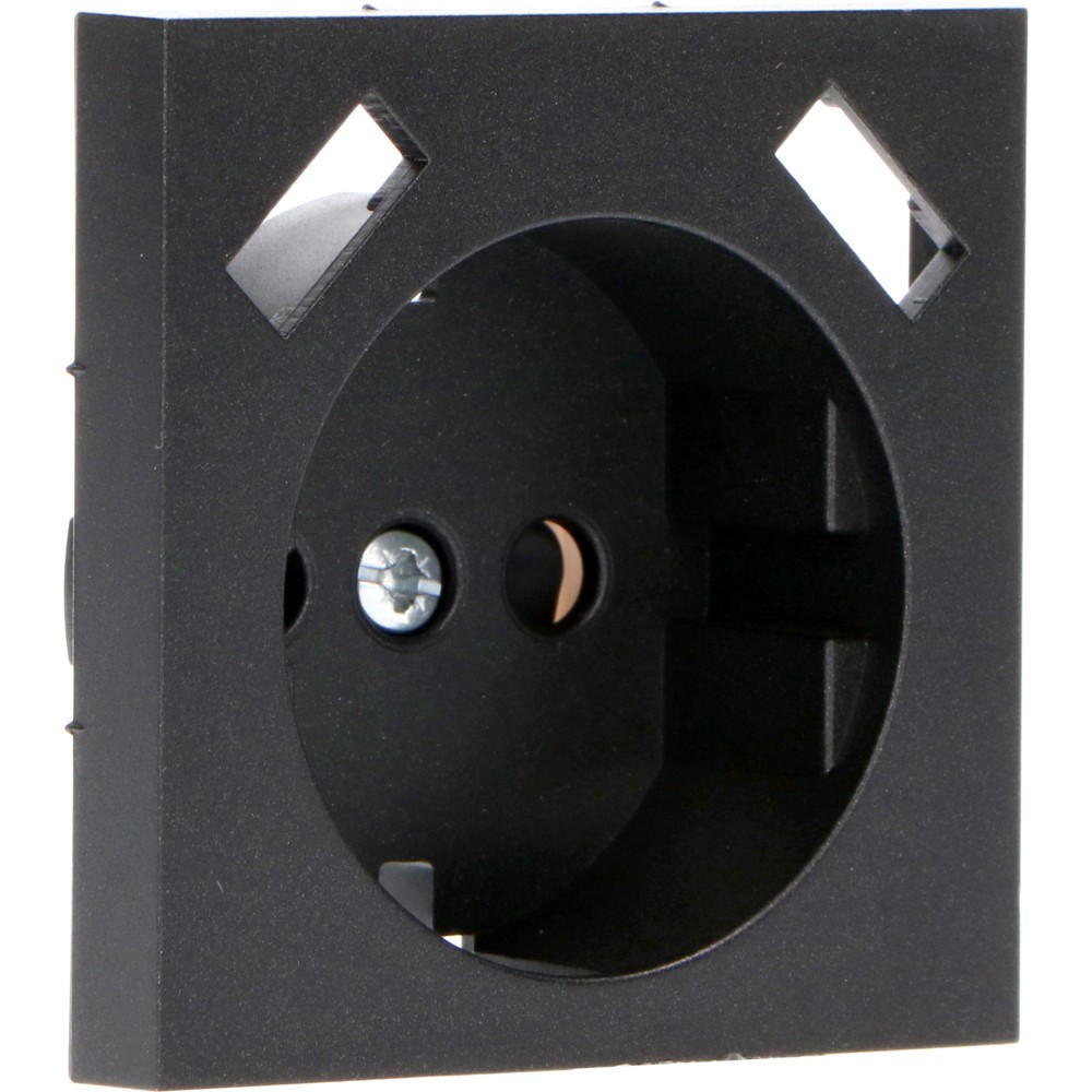 Produktabbildung: Einlegeplatte 2x USB-A - 55x55mm - mattschwarz