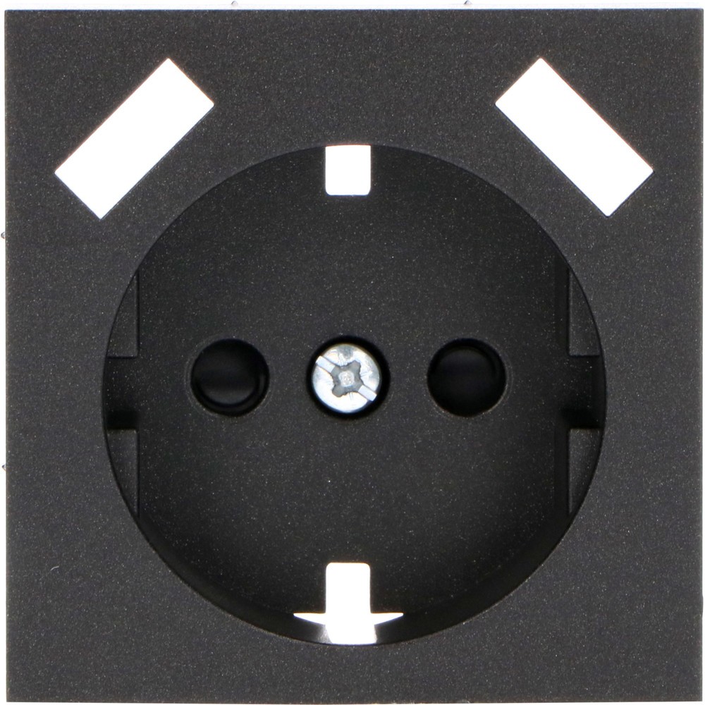 Produktabbildung Nr. 2: Einlegeplatte 2x USB-A - 55x55mm - mattschwarz