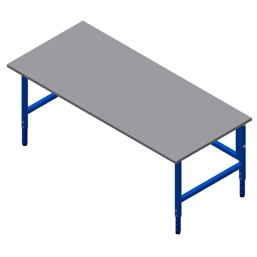 Produktabbildung: DAHMEN Manuell höhenverstellbarer Packtisch Classic, einseitig, HxBxT 700-950 x 2.000 x 900 mm