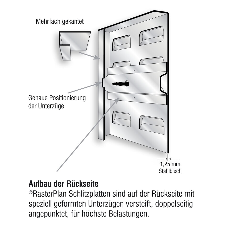 Produktabbildung Nr. 8: Kappes RasterPlan Schlitzplatte, HxB 450 x 2.000 mm, lichtgrau