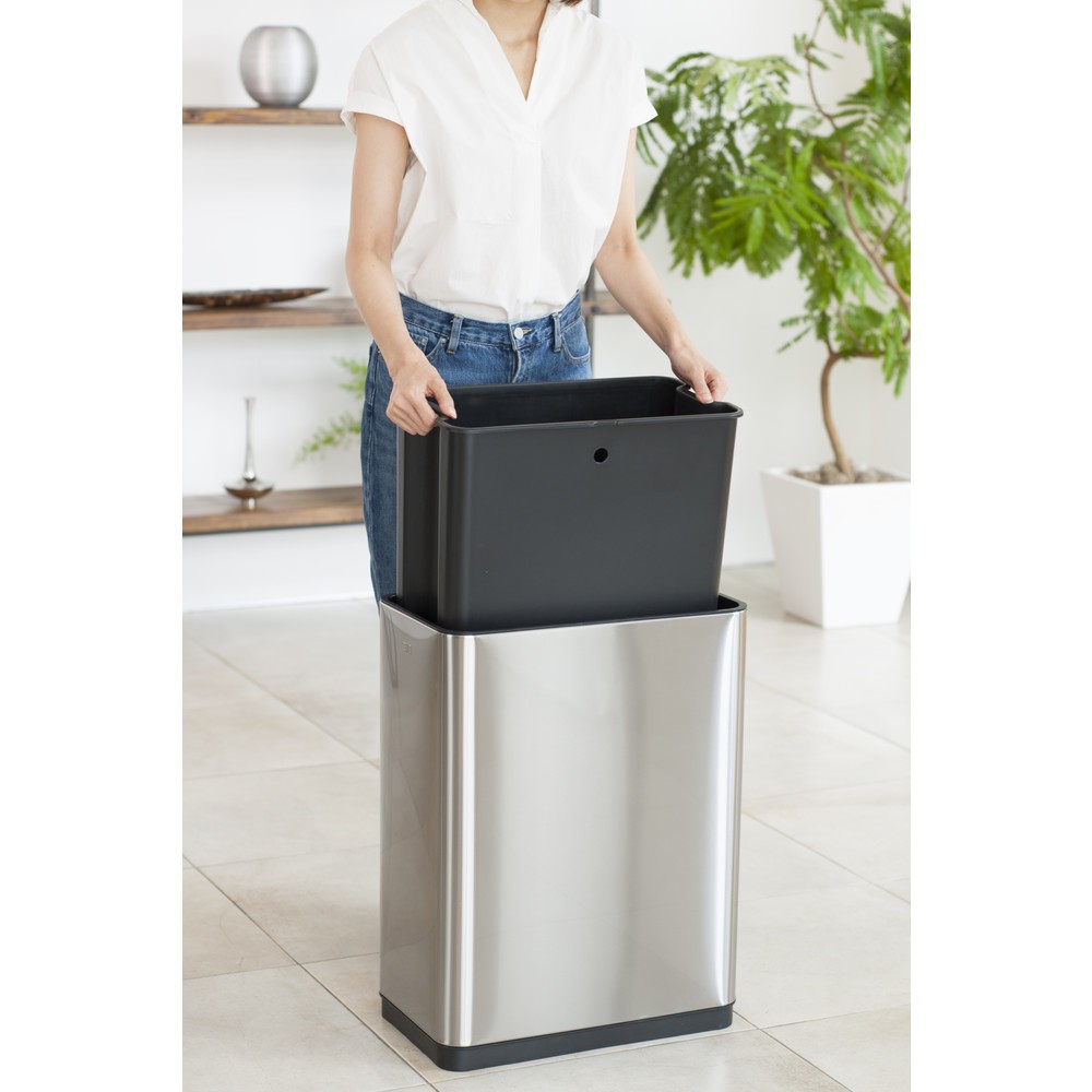 Produktabbildung Nr. 10: EKO Abfallbehälter Deluxe Phantom Sensor, 45 Liter, Edelstahl mattiert