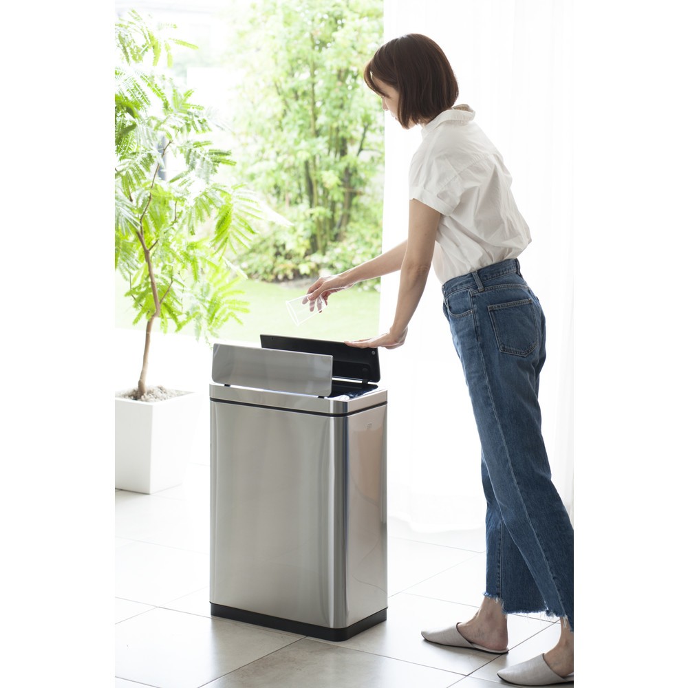 Produktabbildung Nr. 19: EKO Abfallbehälter Deluxe Phantom Sensor, 45 Liter, Edelstahl mattiert