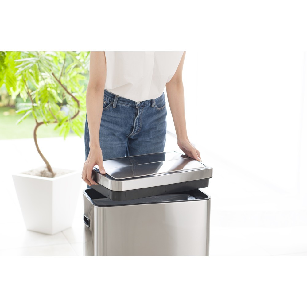 Produktabbildung Nr. 20: EKO Abfallbehälter Deluxe Phantom Sensor, 45 Liter, Edelstahl mattiert
