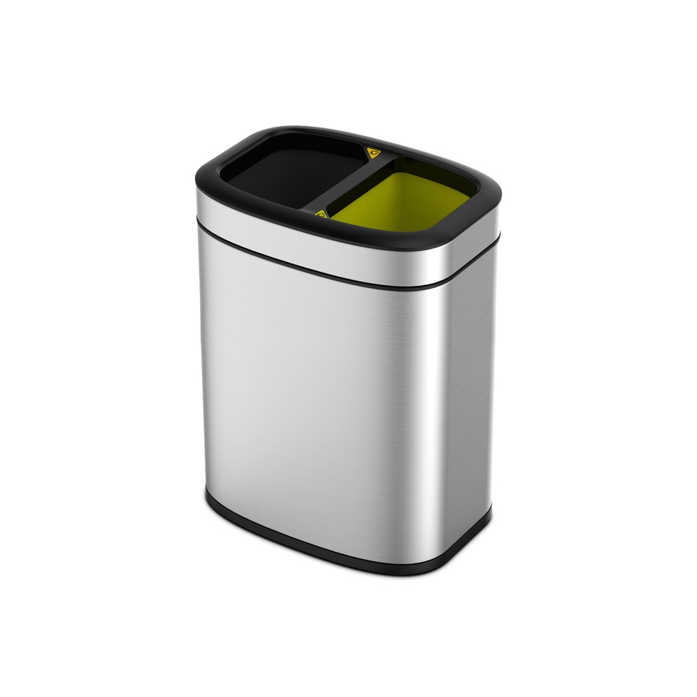 Produktabbildung: EKO Abfallbehälter OLI-Cube, 2x10 Liter, Edelstahl mattiert