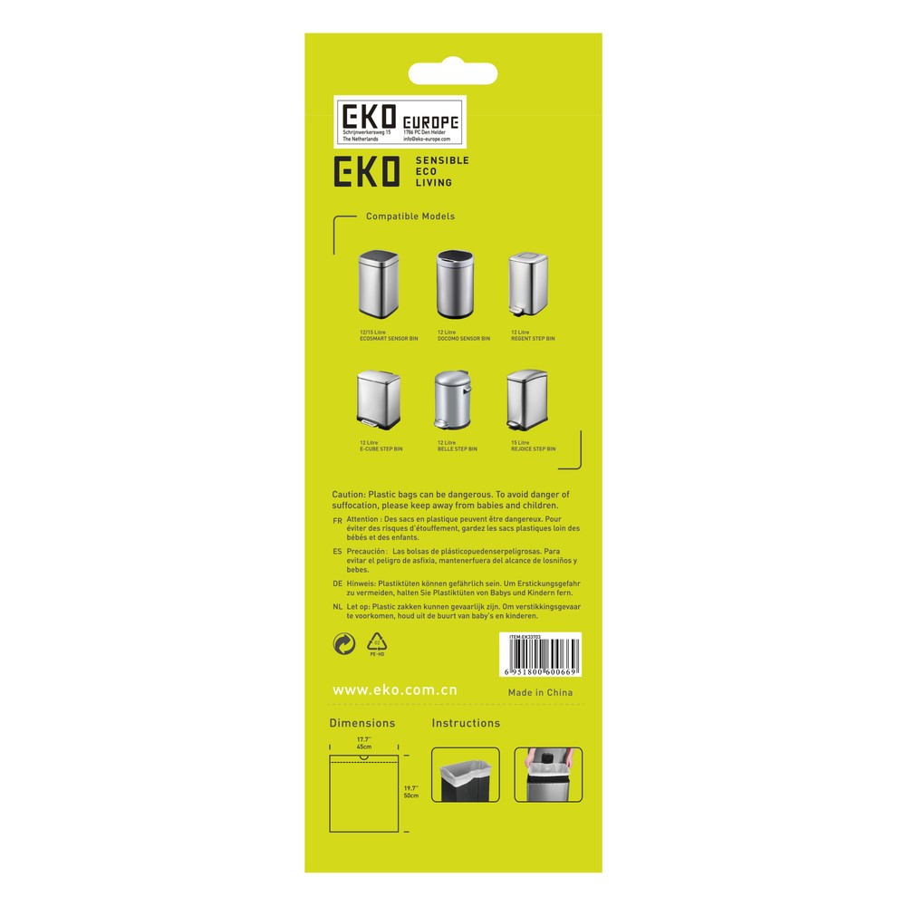 Produktabbildung Nr. 3: EKO Abfallsäcke, weiß, 15 Liter, 420 Stk/VE