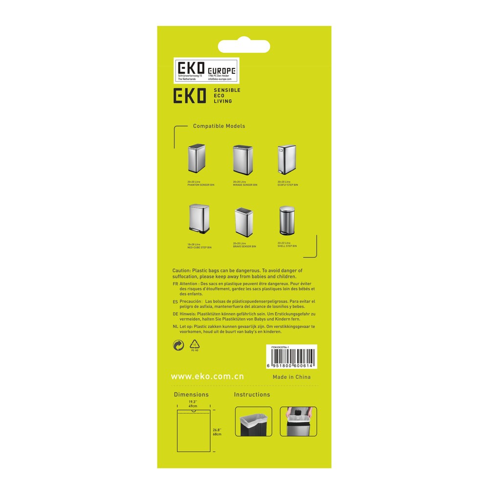 Produktabbildung Nr. 3: EKO Abfallsäcke, weiß, 28 Liter, 420 Stk/VE