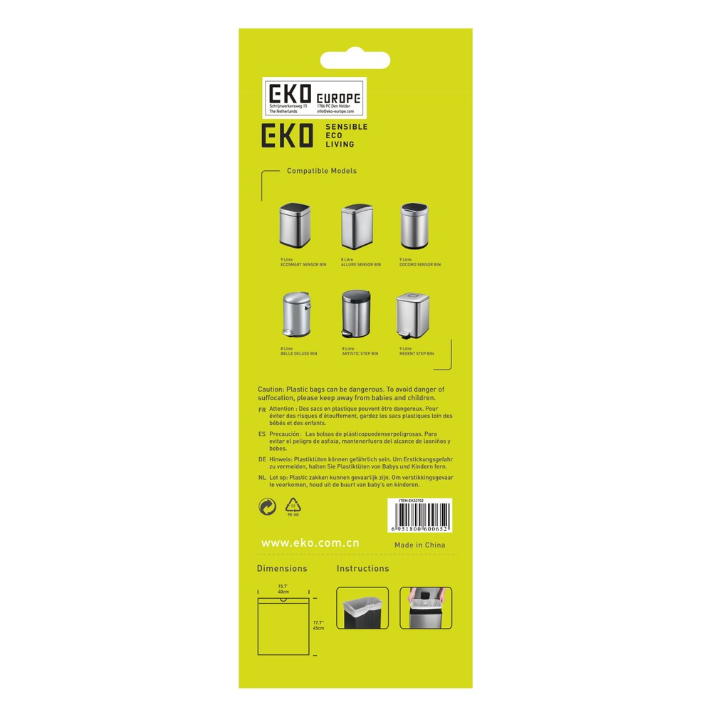 Produktabbildung Nr. 3: EKO Abfallsäcke, weiß, 9 Liter, 600 Stk/VE