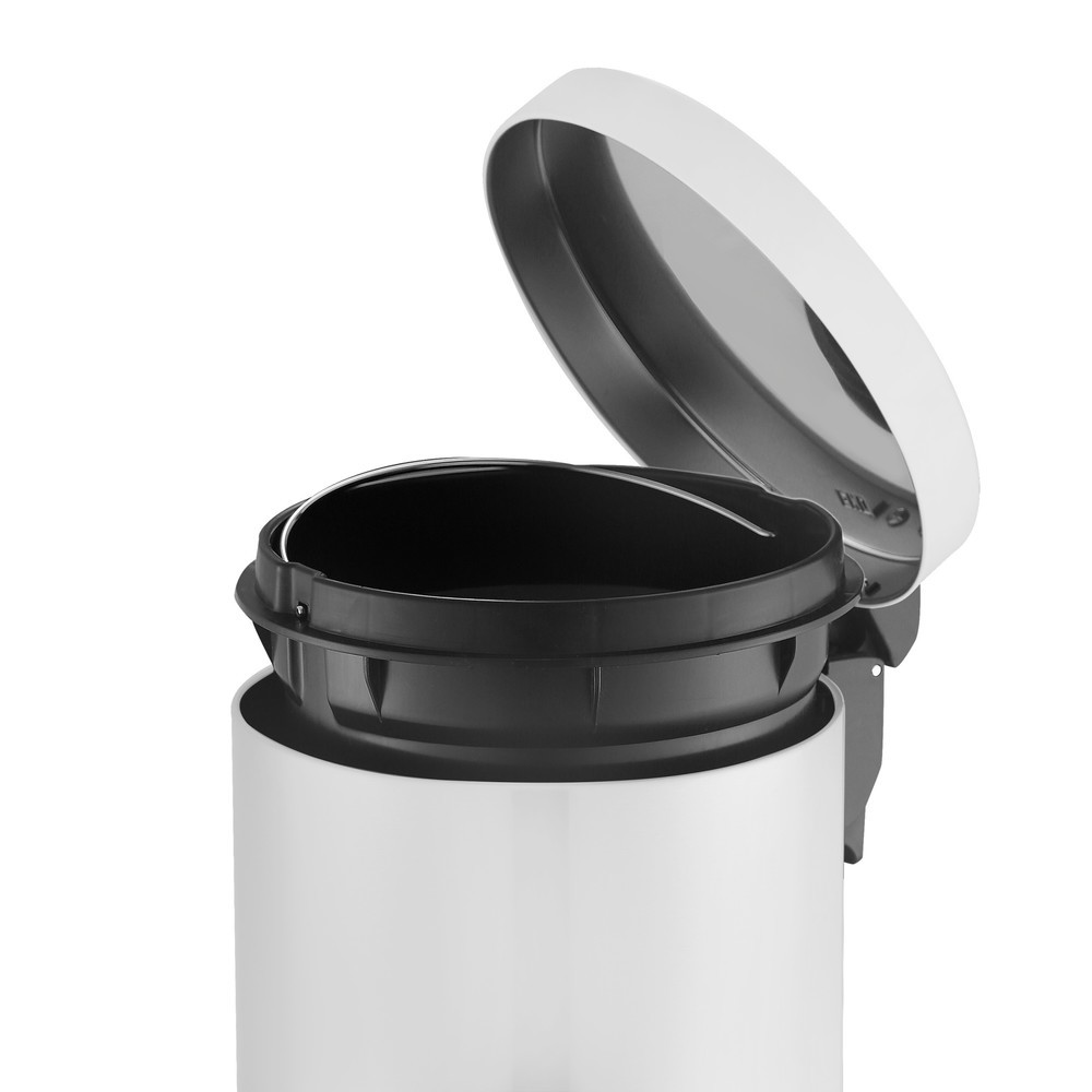 Produktabbildung Nr. 3: EKO Serene Tritt-Abfallbehälter, 5 Liter, aus Stahl, weiß