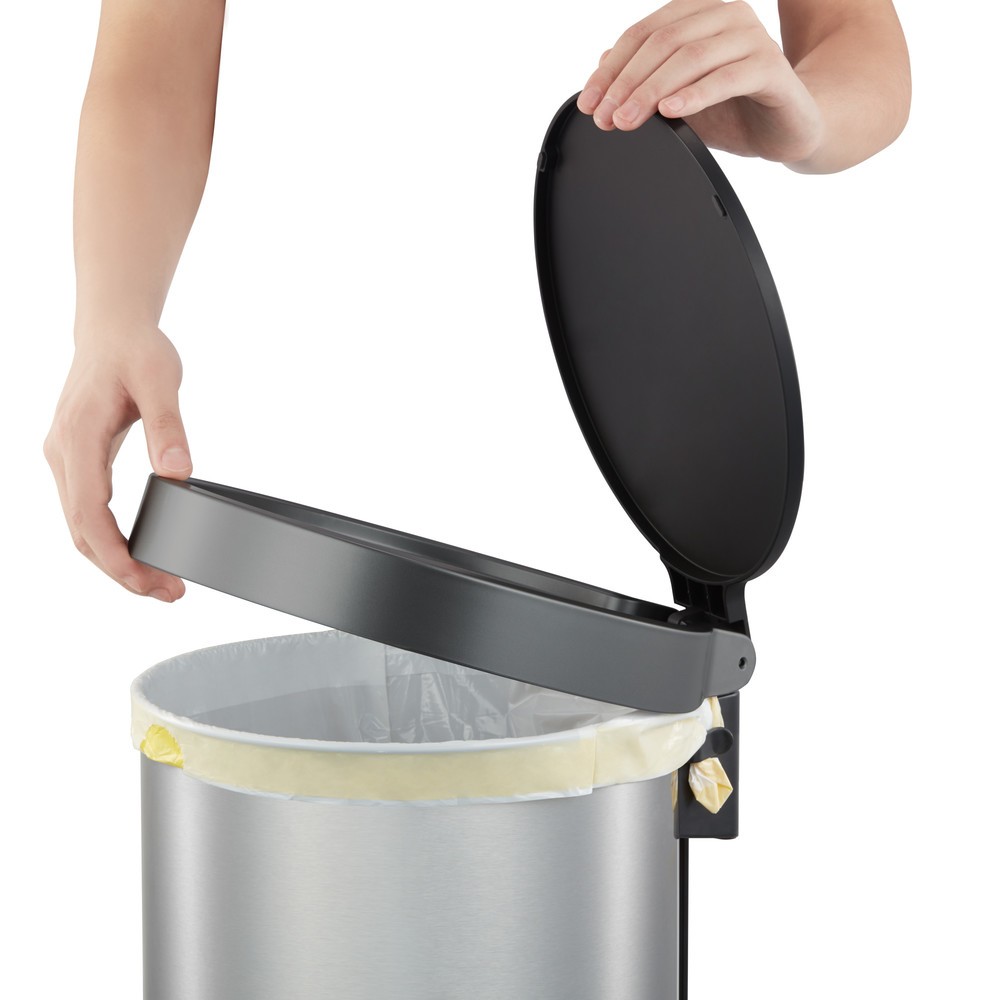 Produktabbildung Nr. 6: EKO Tret-Abfallbehälter Aria, 35 Liter, Edelstahl mattiert