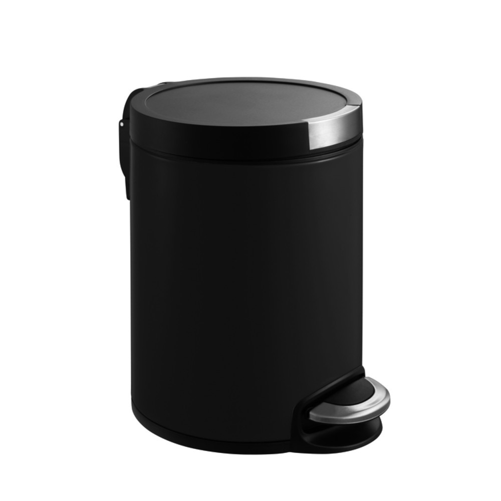 Produktabbildung: EKO Tret-Abfallbehälter Artistic, 5 Liter, schwarz