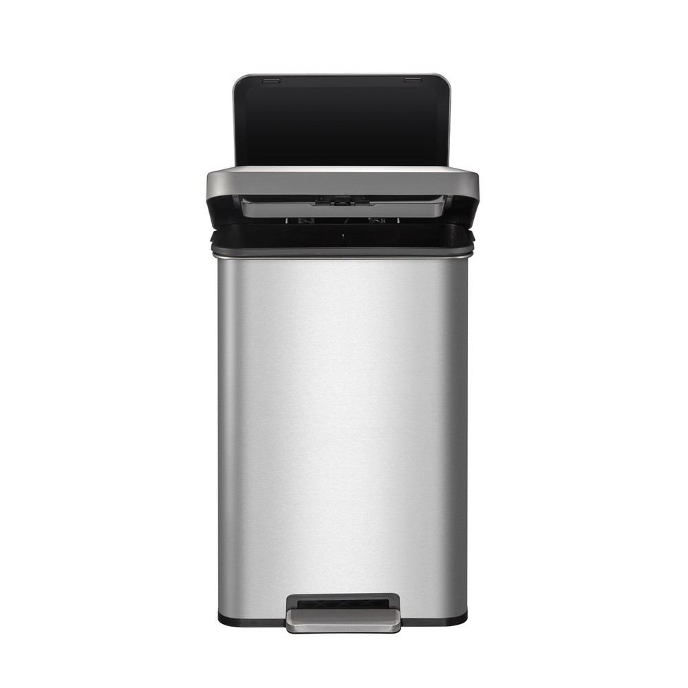 Produktabbildung Nr. 2: EKO Tret-Abfallbehälter Cozy, 45 Liter, Edelstahl mattiert