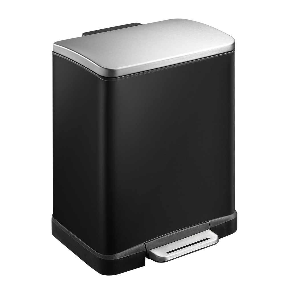 Produktabbildung Nr. 1: EKO Tret-Abfallbehälter E-Cube, 12 Liter, schwarz
