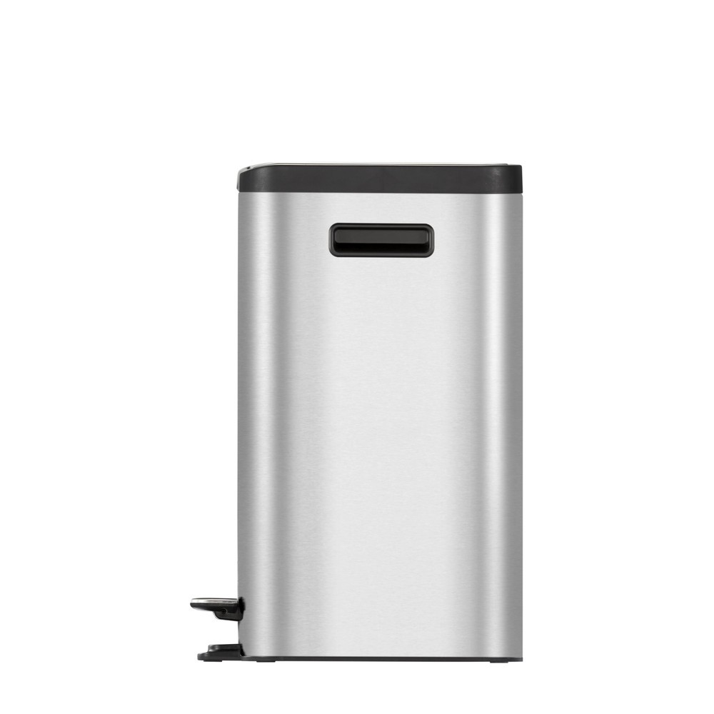 Produktabbildung Nr. 4: EKO Tret-Abfallbehälter Ecocasa, 1x24 + 1x12 Liter, Edelstahl mattiert