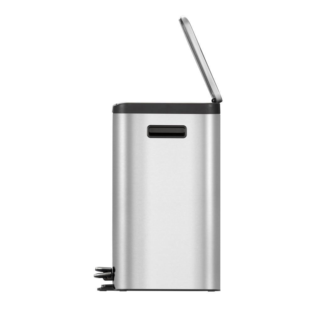 Produktabbildung Nr. 5: EKO Tret-Abfallbehälter Ecocasa, 1x24 + 1x12 Liter, Edelstahl mattiert