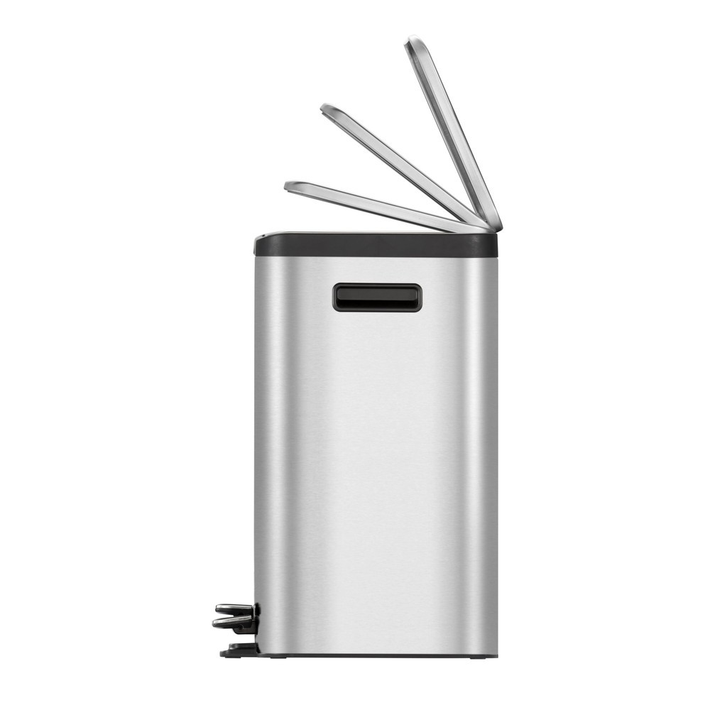 Produktabbildung Nr. 6: EKO Tret-Abfallbehälter Ecocasa, 1x24 + 1x12 Liter, Edelstahl mattiert