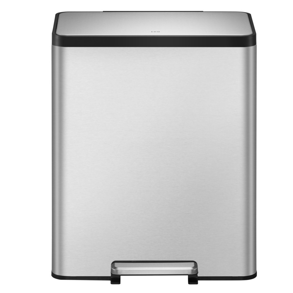 Produktabbildung Nr. 4: EKO Tret-Abfallbehälter Ecocasa 2, 2x30 Liter, Edelstahl mattiert
